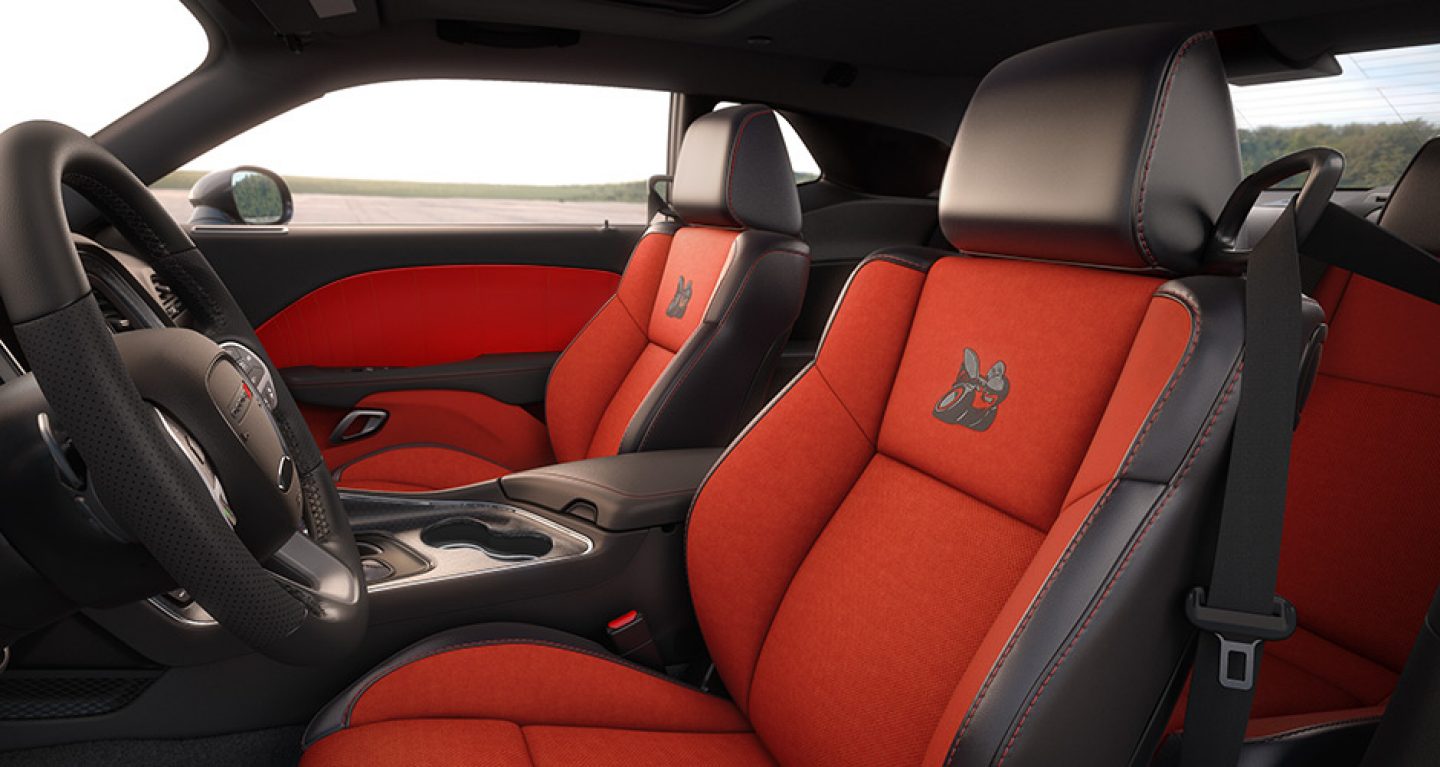 2017 Dodge Challenger Interior Dash Red and Black